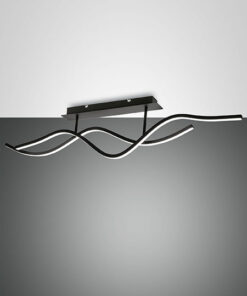 Φωτιστικό Οροφής  Fabas Luce Sinuo LED 36W  Μαύρο Steps dimmable  3880lm Θερμό 3000K – 3666-65-101