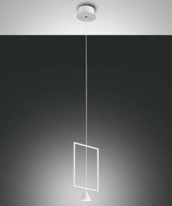 Κρεμαστό Φωτιστικό   Fabas Luce Sirio LED 8W  Λευκό   750lm Θερμό 3000K – 3390-40-102