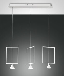 Κρεμαστό Φωτιστικό   Fabas Luce Sirio LED 24W  Λευκό Dimmable  2260lm Θερμό 3000K – 3390-49-102