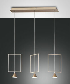 Κρεμαστό Φωτιστικό   Fabas Luce Sirio LED 24W  Χρυσό Ματ Dimmable  2260lm Θερμό 3000K – 3390-49-225