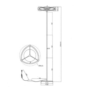 Φωτιστικό Δαπέδου Trio Lighting LED 31W  Ορείχαλκος Ματ Μεταλλικό Dimmable 3700lm 3000K  421210108