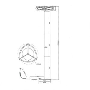 Φωτιστικό Δαπέδου Trio Lighting LED 31W  Νίκελ Ματ Μεταλλικό Dimmable 3700lm 3000K  421210107