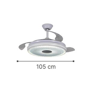 InLight Huron 36W 3CCT LED Fan Light in White Color (102000110)
