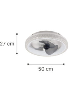 ΑΝΕΜΙΣΤΗΡΑΣ ΟΡΟΦΗΣ ΜΕ ΦΩΣ LED CHILKO ΓΚΡΙ (101000330)