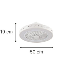 InLight Almanor 36W 3CCT LED Fan Light in White Color (101000410)