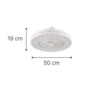 InLight Almanor 36W 3CCT LED Fan Light in White Color (101000410)