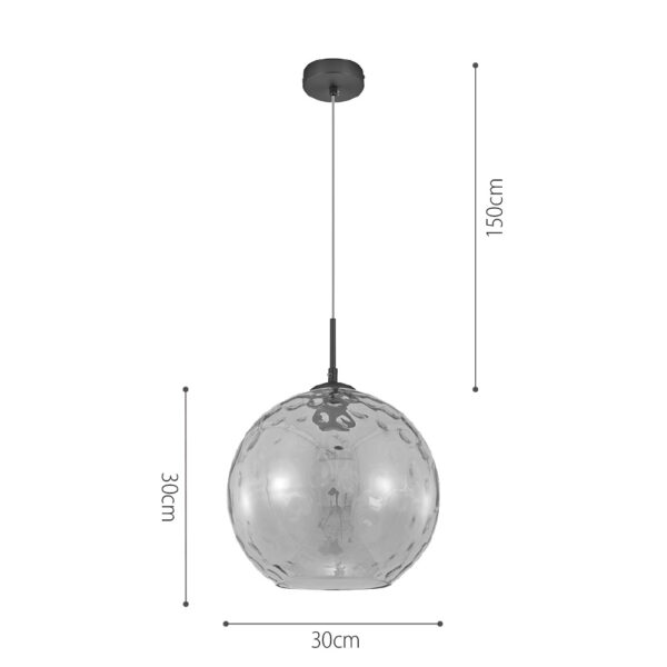 InLight Κρεμαστό φωτιστικό από μελί γυαλί 1XE27 D:30cm (4039-A-Amber)