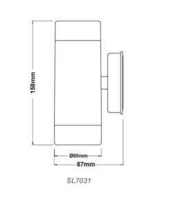 Επιτοίχιο Φωτιστικό Απλίκα 2ΧGU10 Up-Down IP44 Πλαστικό Λευκό ACA DECOR – SL7031W