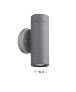 Επιτοίχιο Φωτιστικό Απλίκα 2ΧGU10 Up-Down IP65 Πλαστικό Γκρι ACA DECOR – SL7031G