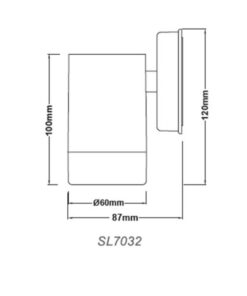 Επιτοίχιο Φωτιστικό Απλίκα 1ΧGU10 IP44 Πλαστικό Λευκό ACA – SL7032W