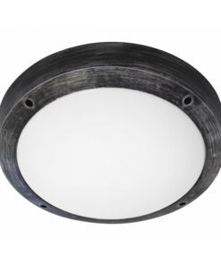 Φωτιστικό πλαφόν οροφής/τοίχου Πλαστικό-40Α Ασημί Heronia – 13-0091