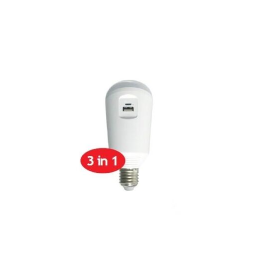 Smart Λάμπα LED Επαναφορτιζόμενη με Ηλιακό Πάνελ E27 7W Diolamp 120° 650lm 6500K – SMARTSOL