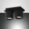 Σποτ  Fabas Luce Smooth 2X GU10 Μαύρο     – 3555-82-101