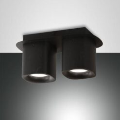 Σποτ  Fabas Luce Smooth 2X GU10 Μαύρο     – 3555-82-101