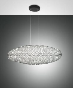 Κρεμαστό Φωτιστικό   Fabas Luce Sumter LED 18W  Μαύρο Steps dimmable  1780lm Θερμό 3000K – 3693-40-101