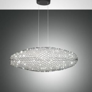 Κρεμαστό Φωτιστικό   Fabas Luce Sumter LED 18W  Μαύρο Steps dimmable  1780lm Θερμό 3000K – 3693-40-101