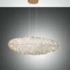 Κρεμαστό Φωτιστικό   Fabas Luce Sumter LED 18W  Χρυσό Ματ Steps dimmable  1780lm Θερμό 3000K – 3693-40-225