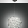 Κρεμαστό Φωτιστικό   Fabas Luce Sumter LED 18W  Μαύρο Steps dimmable  1620lm Θερμό 3000K – 3693-45-101