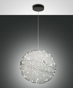 Κρεμαστό Φωτιστικό   Fabas Luce Sumter LED 18W  Μαύρο Steps dimmable  1620lm Θερμό 3000K – 3693-45-101