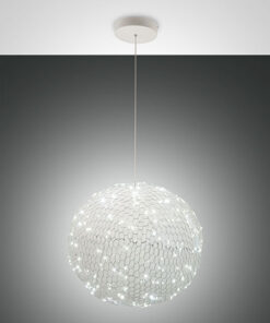 Κρεμαστό Φωτιστικό   Fabas Luce Sumter LED 18W  Λευκό Steps dimmable  1780lm Θερμό 3000K – 3693-45-102