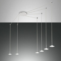 Κρεμαστό Φωτιστικό   Fabas Luce Susanna LED 48W  Λευκό Dimmable  4530lm Θερμό 3000K – 3444-46-102