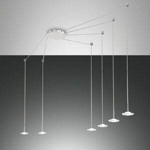 Κρεμαστό Φωτιστικό   Fabas Luce Susanna LED 48W  Λευκό Dimmable  4530lm Θερμό 3000K – 3444-46-102