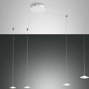 Κρεμαστό Φωτιστικό   Fabas Luce Susanna LED 32W  Λευκό Dimmable  3020lm Θερμό 3000K – 3444-49-102