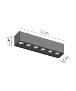 InLight Φωτιστικό LED 6W 3000K για Ultra-Thin μαγνητική ράγα σε λευκή απόχρωση D:12,2cmX2,4cm (T02801-WH)