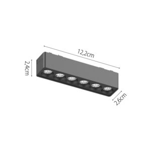 InLight Φωτιστικό LED 6W 3000K για Ultra-Thin μαγνητική ράγα σε λευκή απόχρωση D:12,2cmX2,4cm (T02801-WH)