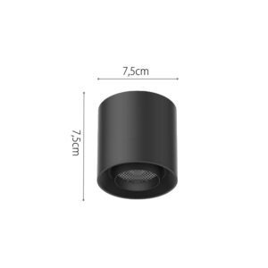 InLight Φωτιστικό LED 6W 3000K για Ultra-Thin μαγνητική ράγα σε μαύρη απόχρωση D:7,5cmX7,5cm (T03501-BL)