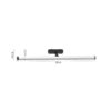 InLight Φωτιστικό LED 20W 3000K για Ultra-Thin μαγνητική ράγα σε μαύρη απόχρωση D:80×8,7cm (T04201-BL)