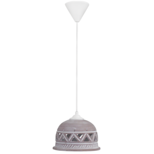 TERRA-02 1L Λευκό BELL Φ17 Κεραμεικό Μονόφωτο Heronia – 39-0001
