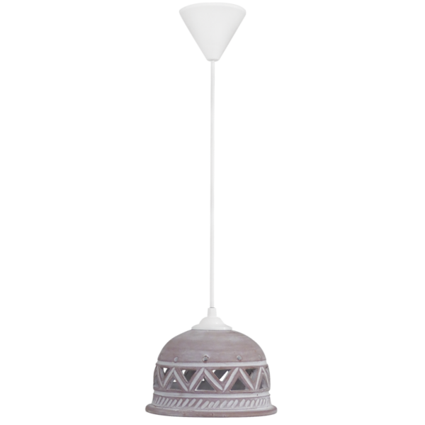 TERRA-02 1L Λευκό BELL Φ17 Κεραμεικό Μονόφωτο Heronia – 39-0001