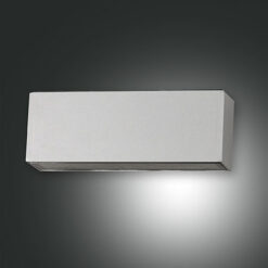 Φωτιστικό Τοίχου  Fabas Luce Trigg LED 14W  Ασημί  IP54 1300lm Θερμό 3000K – 6786-02-844