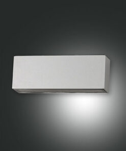 Φωτιστικό Τοίχου  Fabas Luce Trigg LED 14W  Ασημί  IP54 1300lm Θερμό 3000K – 6786-02-844