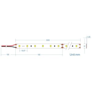 LED Ταινία 12 W 24V CUBALUX Dimmable 996lm/m  Θερμό 2700K 5 Μέτρα CL50-0098