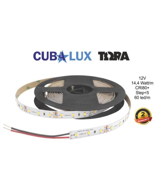 LED Ταινία 14.4W 12V CUBALUX Dimmable 1108lm/m Αδιάβροχη IP65 Θερμό 3000K 5 Μέτρα CL50-0018