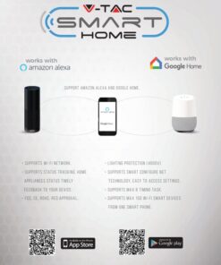 Wi-Fi Διακόπτης Online Switch Smart Home Συμβατός Με Amazon Alexa & Google Home V-TAC – 8422