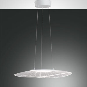 Κρεμαστό Φωτιστικό   Fabas Luce Vela LED 24W  Λευκό Dimmable  3400lm Θερμό 3000K – 3625-40-102