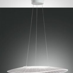 Κρεμαστό Φωτιστικό   Fabas Luce Vela LED 40W  Λευκό Dimmable  5400lm Θερμό 3000K – 3625-45-102