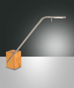 Επιτραπέζιο Φωτιστικό   Fabas Luce Viktor LED 7W  Νίκελ Σατινέ Με Dimmer  630lm Θερμό 3000K – 3385-30-178