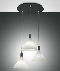 Κρεμαστό Φωτιστικό   Fabas Luce Vincent 3X E27 Λευκό     – 3665-47-102
