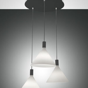 Κρεμαστό Φωτιστικό   Fabas Luce Vincent 3X E27 Λευκό     – 3665-47-102
