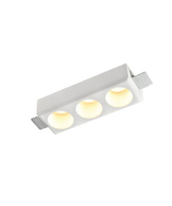 Inlight Χωνευτό τετράγωνο σποτ από γύψο 3XGU10 D:22cm (Χ0013-WH)