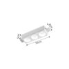 Inlight Χωνευτό τετράγωνο σποτ από γύψο 3XGU10 D:22cm (Χ0013-WH)