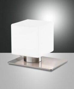 Επιτραπέζιο Φωτιστικό   Fabas Luce Zara G9 Νίκελ Σατινέ Με Dimmer Αφής    – 3579-30-178