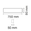 Ideal Lux Απλίκα Τοίχου Led Αλουμινίου Μαύρο 75cm 3000K Zig Zag Ap – 277226