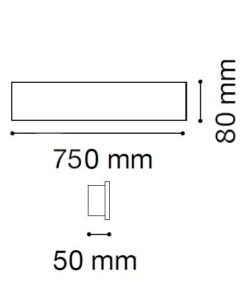 Ideal Lux Απλίκα Τοίχου Led Αλουμινίου Μαύρο 75cm 3000K Zig Zag Ap – 277226