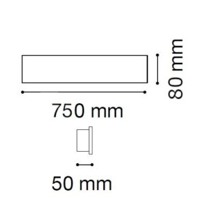 Ideal Lux Απλίκα Τοίχου Led Αλουμινίου Μαύρο 75cm 3000K Zig Zag Ap – 277226