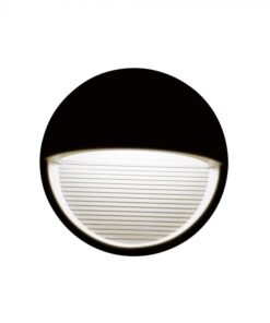 Επιτοίχιο Φωτιστικό LED για Σκαλοπάτια 3W V-TAC Μαύρο Στρογγυλό Αδιάβροχο IP65 Θερμό Λευκό 3000K – 1404